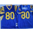 Men's St Louis Rams #80 Isaac Bruce Blue 1999 Throwback Jersey