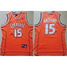 Men's Syracuse Orange #15 Camerlo Anthony Orange College Basketball Jersey