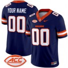 Men's Syracuse Orange Custom Limited Navy FUSE College Football Jersey