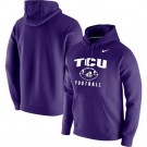 Men's TCU Horned Frogs Purple Football Oopty Oop Club Fleece Pullover Hoodie