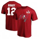 Men's Tampa Bay Buccaneers #12 Tom Brady 2021 Super Bowl LV T-Shirt 210353