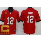 Men's Tampa Bay Buccaneers #12 Tom Brady Limited Red 2022 Captain Patch Vapor Jersey