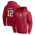 Men's Tampa Bay Buccaneers #12 Tom Brady Red Pullover Hoodie 210305