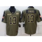 Men's Tampa Bay Buccaneers #13 Mike Evans Limited Olive 2021 Salute To Service Jersey
