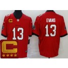 Men's Tampa Bay Buccaneers #13 Mike Evans Limited Red 2022 Captain Patch Vapor Jersey