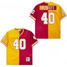 Men's Tampa Bay Buccaneers #40 Mike Alstott Red Yellow Split Throwback Jersey