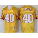 Men's Tampa Bay Buccaneers #40 Mike Alstott Yellow Throwback Jersey