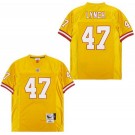 Men's Tampa Bay Buccaneers #47 John Lynch Yellow 1986 Throwback Jersey