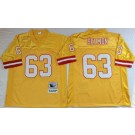 Men's Tampa Bay Buccaneers #63 Lee Roy Selmon Yellow Throwback Jersey