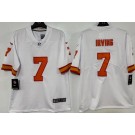 Men's Tampa Bay Buccaneers #7 Bucky Irving Limited White Throwback Vapor Jersey