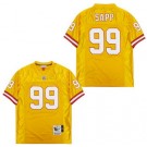 Men's Tampa Bay Buccaneers #99 Warren Sapp Yellow 1986 Throwback Jersey