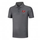 Men's Tampa Bay Buccaneers Anthracite Collection Striped Performance Pique Polo
