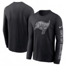 Men's Tampa Bay Buccaneers Black RFLCTV Long Sleeve T Shirt