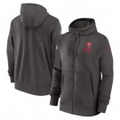 Men's Tampa Bay Buccaneers Black Sideline Club Performance Full Zip Hoodie