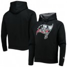 Men's Tampa Bay Buccaneers Black Training Collection Raglan Pullover Hoodie
