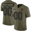 Men's Tampa Bay Buccaneers Custom Limited Green 2025 Salute To Service Jersey