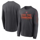 Men's Tampa Bay Buccaneers Navy Team Slogan Long Sleeve T Shirt