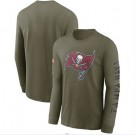 Men's Tampa Bay Buccaneers Olive 2022 Salute To Service Long Sleeve T Shirt