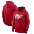 Men's Tampa Bay Buccaneers Red 2021 NFC South Division Champions Trophy Collection Pullover Hoodie