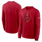 Men's Tampa Bay Buccaneers Red Icon Legend Logo Performance Long Sleeve T Shirt