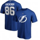 Men's Tampa Bay Lightning #86 Nikita Kucherov Blue Printed T Shirt 112105