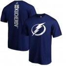Men's Tampa Bay Lightning #86 Nikita Kucherov Blue Printed T Shirt 112333