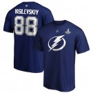 Men's Tampa Bay Lightning #88 Andrei Vasilevskiy Blue Printed T Shirt 112140