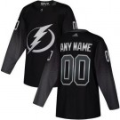 Men's Tampa Bay Lightning Customized Black Alternate Authentic Jersey