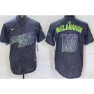 Men's Tampa Bay Rays #18 Shane McClanahan Charcoal 2024 City Connect Limited Cool Base Jersey