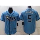 Men's Tampa Bay Rays #5 Wander Franco Light Blue Cool Base Jersey