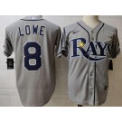 Men's Tampa Bay Rays #8 Brandon Lowe Gray 2020 Cool Base Jersey