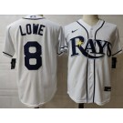 Men's Tampa Bay Rays #8 Brandon Lowe White 2020 Cool Base Jersey