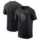Men's Tampa Bay Rays Black Camo Logo T Shirt