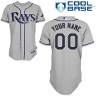 Men's Tampa Bay Rays Customized Gray Cool Base Jersey