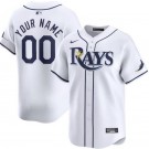 Men's Tampa Bay Rays Customized White Limited Jersey