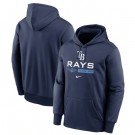 Men's Tampa Bay Rays Navy Authentic Collection Dugout Pullover Hoodie