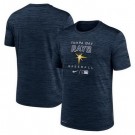 Men's Tampa Bay Rays Navy Logo Velocity Performance Practice T Shirt