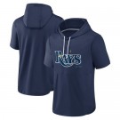 Men's Tampa Bay Rays Navy Short Sleeve Team Pullover Hoodie 306616