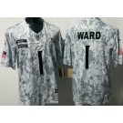 Men's Tennessee Titans #1 Cameron Ward Limited Arctic Camo 2024 Salute to Service Jersey