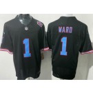 Men's Tennessee Titans #1 Cameron Ward Limited Black Throwback FUSE Vapor Jersey