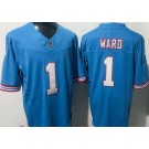 Men's Tennessee Titans #1 Cameron Ward Limited Light Blue Throwback FUSE Vapor Jersey