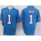 Men's Tennessee Titans #1 Cameron Ward Limited Light Blue Throwback Vapor Jersey