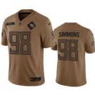 Men's Tennessee Titans #98 Jeffery Simmons Limited Brown 2023 Salute To Service Jersey