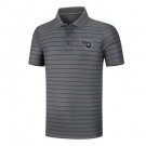 Men's Tennessee Titans Anthracite Collection Striped Performance Pique Polo