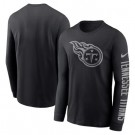 Men's Tennessee Titans Black RFLCTV Long Sleeve T Shirt