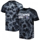 Men's Tennessee Titans Black Resolution Tie Dye Raglan T Shirt
