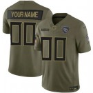 Men's Tennessee Titans Custom Limited Green 2025 Salute To Service Jersey