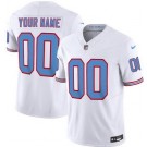 Men's Tennessee Titans Customized Limited White Throwback FUSE Vapor Jersey