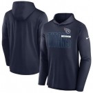 Men's Tennessee Titans Navy Lightweight Performance Hooded Long Sleeve T Shirt