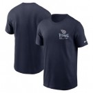 Men's Tennessee Titans Navy Sideline Infograph Lockup Performance T Shirt